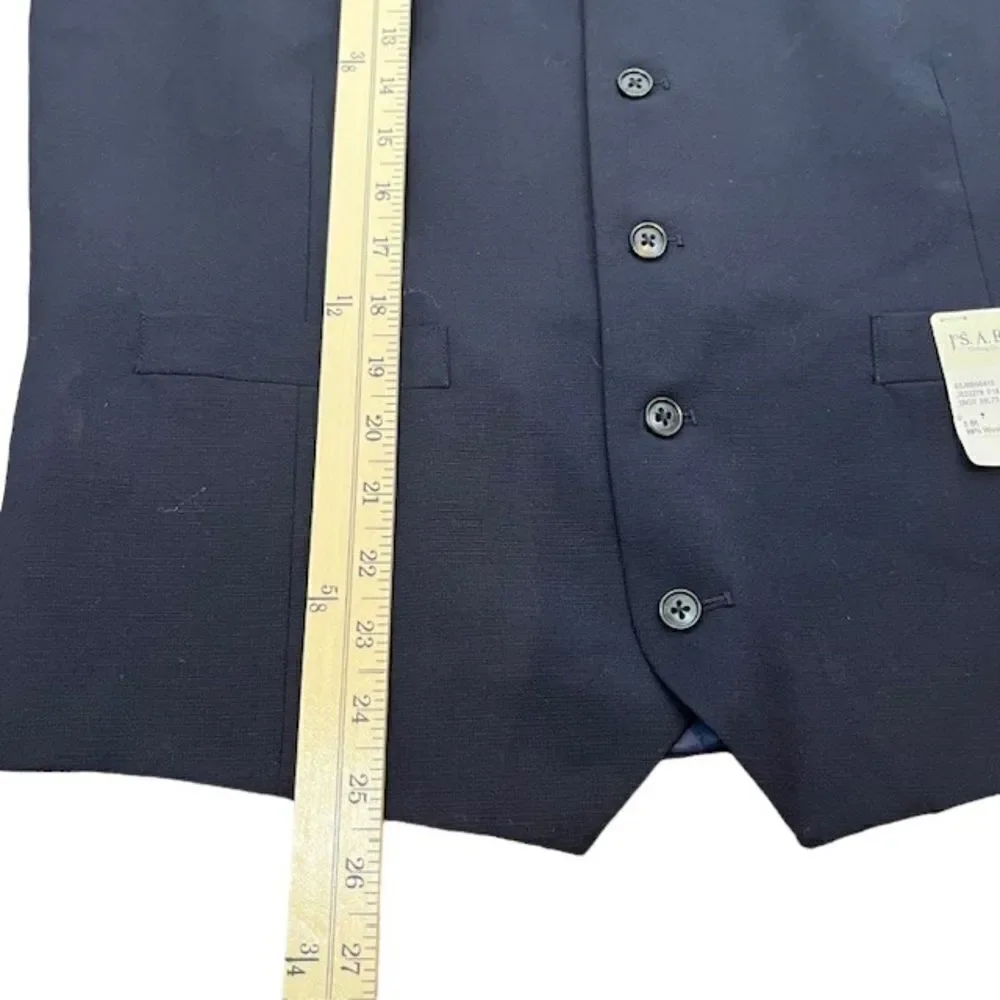 NWT Jos. A. Bank Men's Navy Dress Vest 98% Wool 39 Long‎